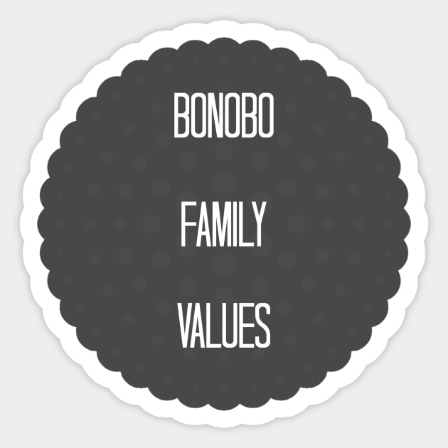 Bonobo Family Values Sticker by MysticMuttering